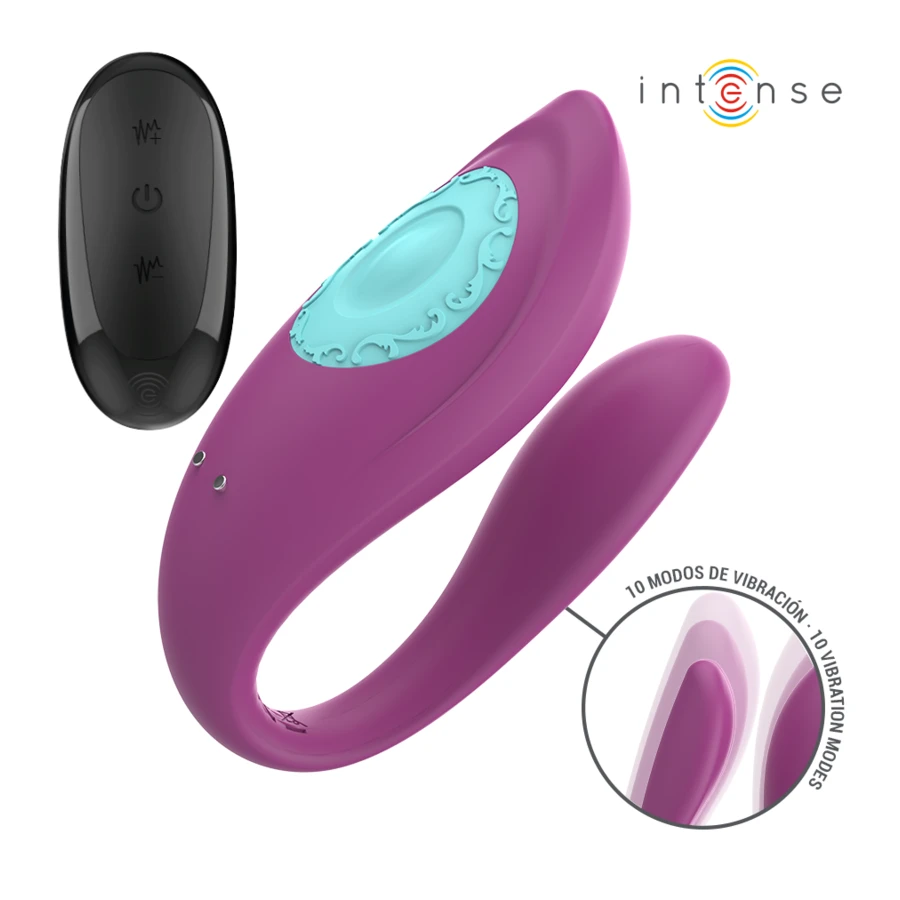 INTENSE - ANNIE VIBRATORE E STIMOLATORE A FORMA DI U TELECOMANDO VIOLA